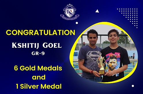 Congratulation Kshitij Goel GR-9 6 Gold Medals