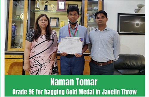 KIS extends their heartiest congratulations to Naman Tomar of Grade 9E