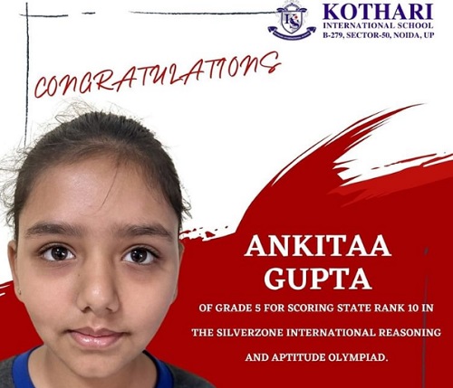 At Kothari International School, we take pride in the achievements of our students who continue to bring glory to our institution.