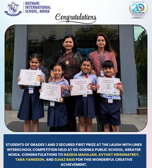 We are thrilled to announce that students of Grades-1 & 2  participated in an Interschool competition